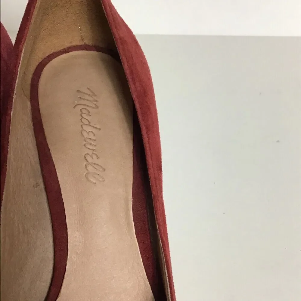 Madewell Women Shoes Sz. 7 Red Ankle strap heels Sexy Boho Y2k Workwear